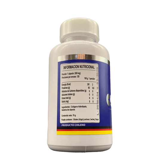 Colágeno Hidrolizado 500 mg - 120 Cápsulas