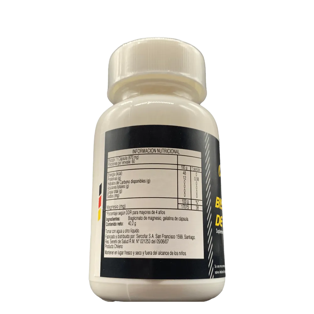 Bisglicinato de Magnesio - 60 Cápsulas
