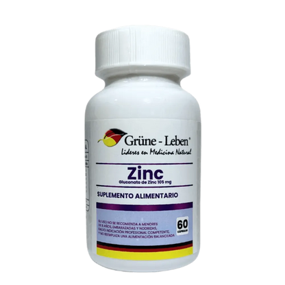 Gluconato de Zinc - 60 Cápsulas