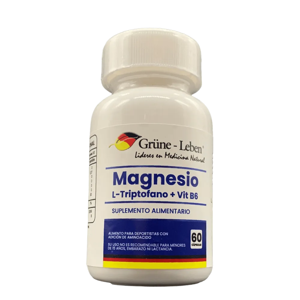 Magnesio + L-Triptófano + Vitamina B6 - 60 Cápsulas