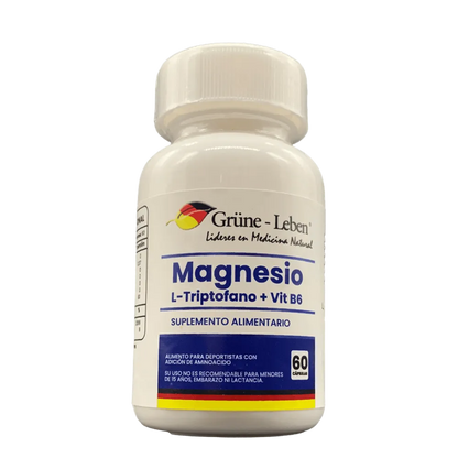 Magnesio + L-Triptófano + Vitamina B6 - 60 Cápsulas