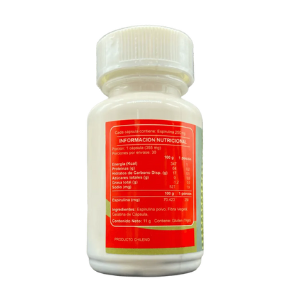 Espirulina - 30 Cápsulas